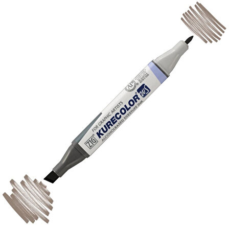 Supertrend Kurecolor Twin S Grafik Çizim Marker Kalemi W.08 Warm Gray 8