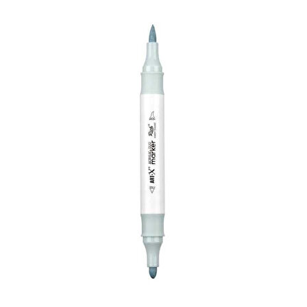 Supertrend Supertrend Acrylic Duo Marker Çift Uçlu Su Bazlı Boyama Markörü No:153 Gri Mavi