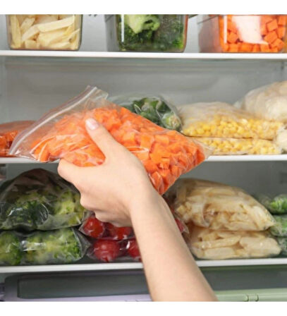 Supertrend 19x25cm Ekonomik Kilitli Buzdolabı Poşeti 10 Adet x 10 Paket