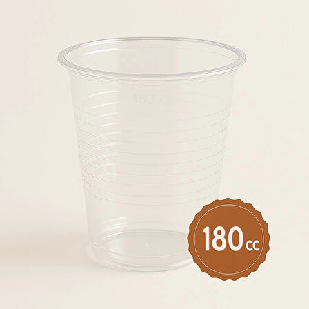 Plastik Bardak İnce Şeffaf 180cc 100lü