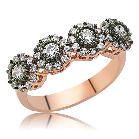 Supertrend Gümüş Rose Elmas Montür Kadın Yüzük