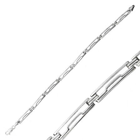 Supertrend Gümüş Oksitli Erkek Bileklik