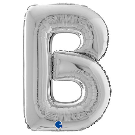 B Harf Supertrend Gümüş Folyo Balon 26"