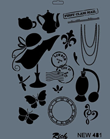 Supertrend Stencil Boyama Şablonu 25x35 cm. NEW-481