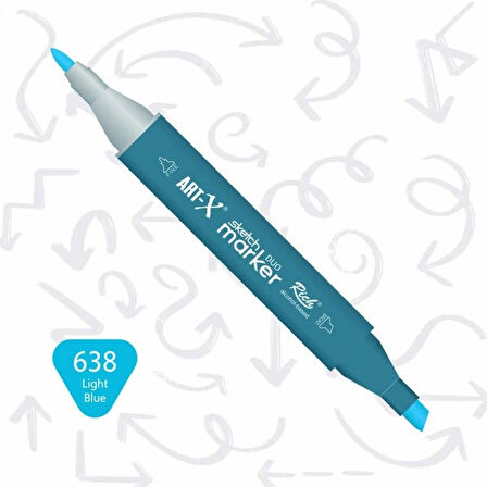 Supertrend Supertrend Sketch Marker Duo Çift Uçlu Marker Kalem 638 Light Blue