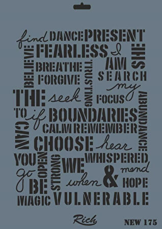 Supertrend Stencil Boyama Şablonu 25x35 cm. NEW-175