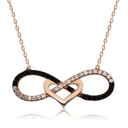 Supertrend Gümüş Kalpli Sonsuzluk Kadın Kolye