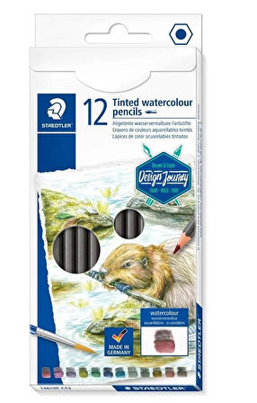 Supertrend Tinted Watercolour Charcoal Renkli Kömür Füzen Karakalem Eskiz Çizim Seti 12 Renk