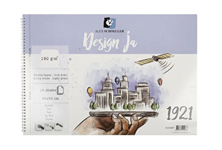 Supertrend Design Ja İnce Dokulu Resim ve Eskiz Çizim Defteri 180 gr. 35x50 cm. 15 Sayfa