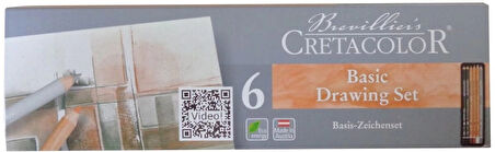 Supertrend Basic Drawing Set Karakalem Eskiz Çizim Seti Metal Kutu 6 Parça