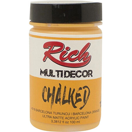 Supertrend Multi Decor Chalked Akrilik Boya 100 cc. 4518 BARCELONA TURUNCU