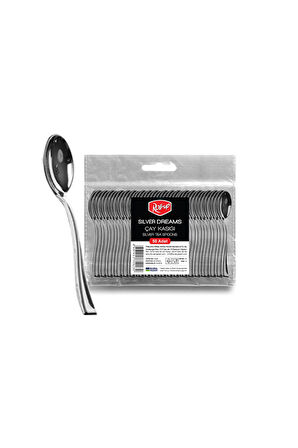 Supertrend Metal Görünümlü Plastik Çay Kaşığı 50li