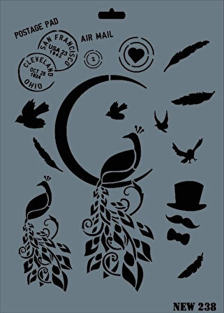 Supertrend Stencil Boyama Şablonu 25x35 cm. NEW-238