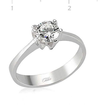 Supertrend Gümüş Tek Taş Kadın Yüzük