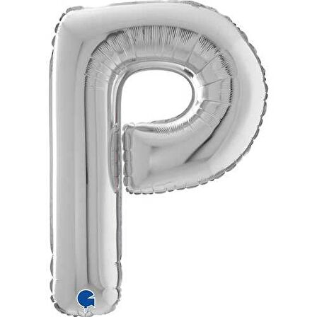 P Harf Supertrend Gümüş Folyo Balon 26"
