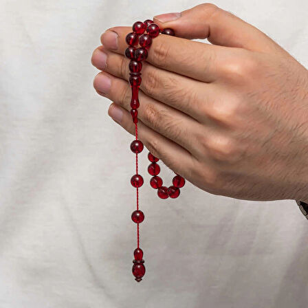 Supertrend Yuvarlak Sıkma Kehribar Tesbih