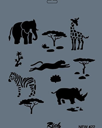 Supertrend Stencil Boyama Şablonu 25x35 cm. NEW-422