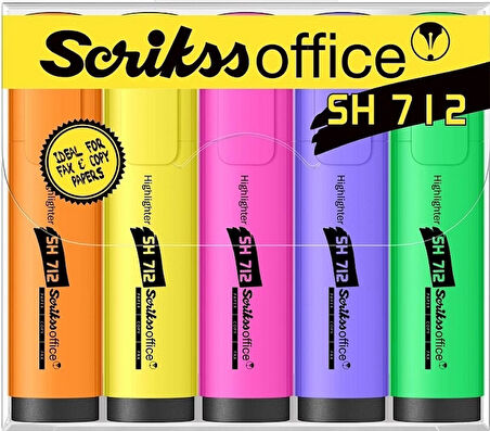 Supertrend Office Highlighter Fosforlu İşaretleme Kalemi Seti 5 Renk