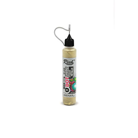 Supertrend 3D Dot Mandala Boyası 40 cc. METALİK BEYAZ ALTIN