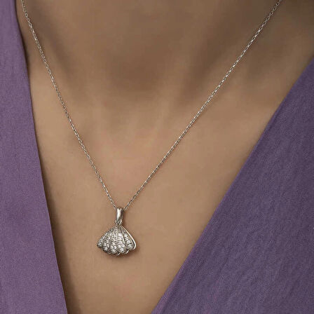 Supertrend Gümüş İncili İstiridye Kadın Kolye