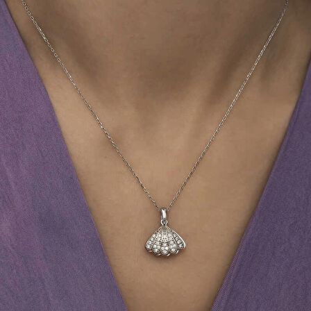 Supertrend Gümüş İncili İstiridye Kadın Kolye