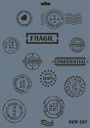 Supertrend Stencil Boyama Şablonu 25x35 cm. NEW-207