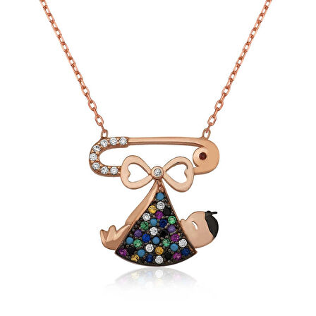 Supertrend Gümüş Yeni Doğmuş Bebek Kolye