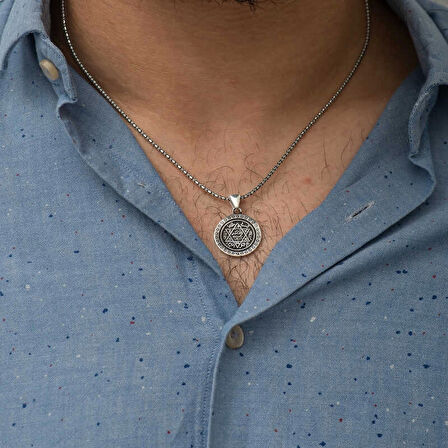 Supertrend Gümüş Süleyman Mührü Kolye