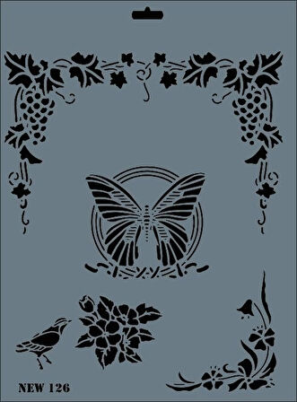 Supertrend Stencil Boyama Şablonu 25x35 cm. NEW-126