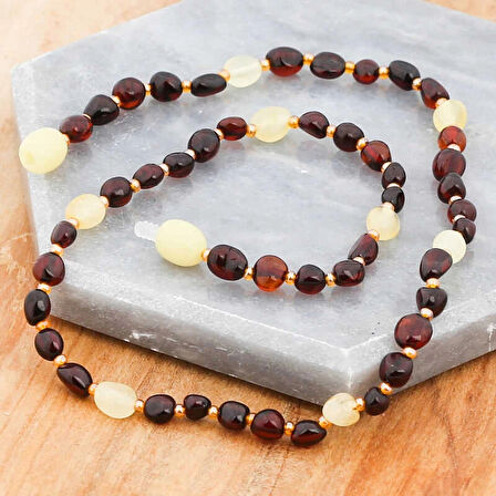 Supertrend Bebek Damla Kehribar Diş Kolye