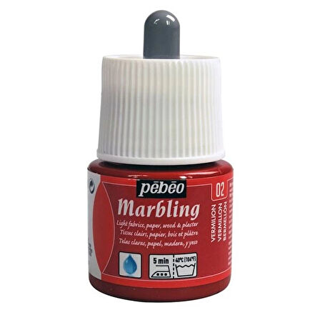 Supertrend Marbling Ebru Boyası 45 ml. 02 Vermilion
