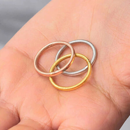 Supertrend Gümüş 3 Renk Ajda Kadın Yüzük