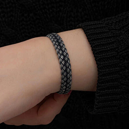 Supertrend Gümüş Kazaziye Örgü Bileklik