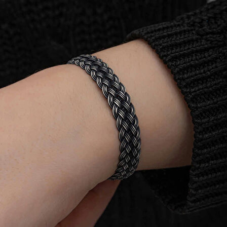 Supertrend Gümüş Kazaziye Örgü Bileklik