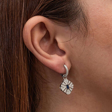 Supertrend Gümüş Zirkon Taşlı Kadın Küpe