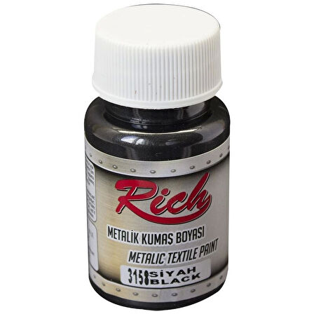 Supertrend Metalik Kumaş Boyası 50 cc. 3158 SİYAH