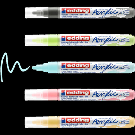 Supertrend 5100 Akrilik Boyama Markörü Seti 2-3 mm 5 RENK SET PASTEL