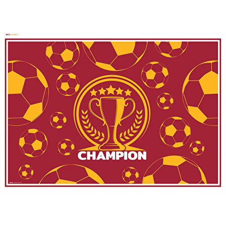 Champion Sarı Kırmızı Boyama Aktiviteli Parti Sunumu 8'li