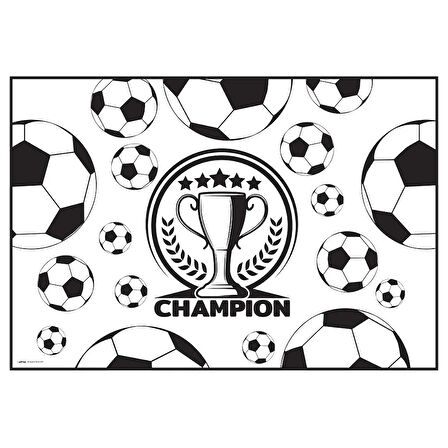 Champion Sarı Kırmızı Boyama Aktiviteli Parti Sunumu 8'li