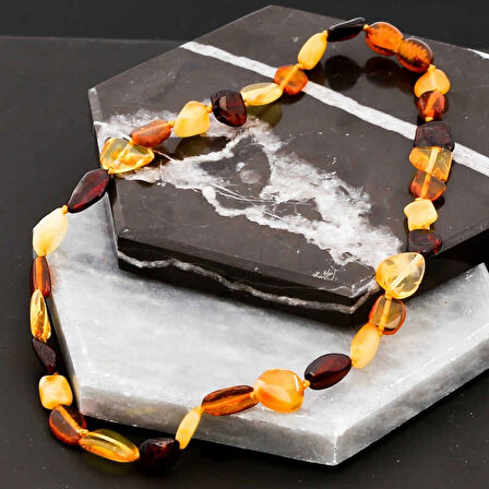 Supertrend Bebek Damla Kehribar Diş Kolye