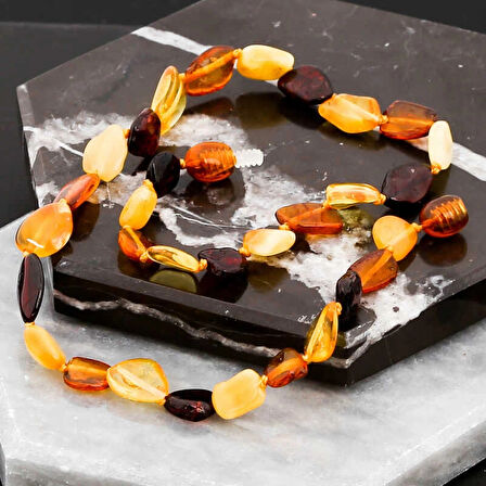 Supertrend Bebek Damla Kehribar Diş Kolye