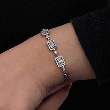 Supertrend ​gümüş Baget Taşlı Kadın Bileklik