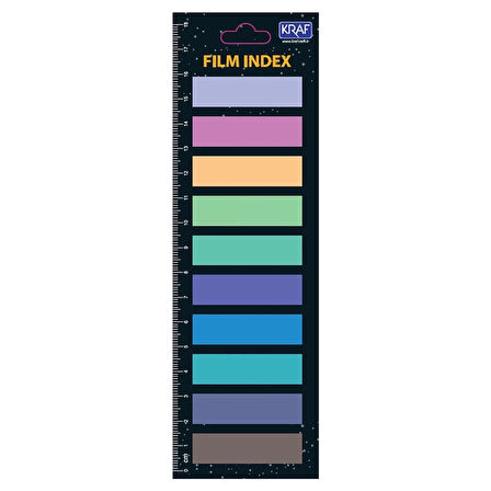 Supertrend Index Film (PP) Yapışkanlı Not Kağıdı 13x44 mm. 10 Renk x 20 yaprak