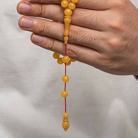 Supertrend Yuvarlak Sıkma Kehribar Tesbih