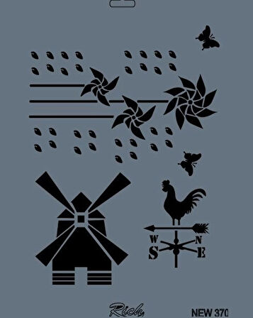 Supertrend Stencil Boyama Şablonu 25x35 cm. NEW-370