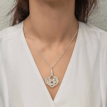 Supertrend Gümüş Kazaziye Örgü Kadın Kolye