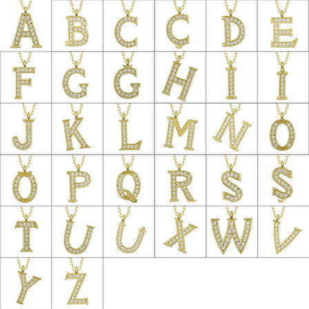 Supertrend Gümüş Gold R Harfi Kadın Kolye