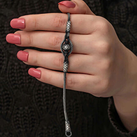 Supertrend Gümüş Kazaziye Örgü Bileklik