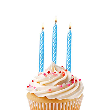 Kısa Makaron Burgu Doğum Günü Mumu