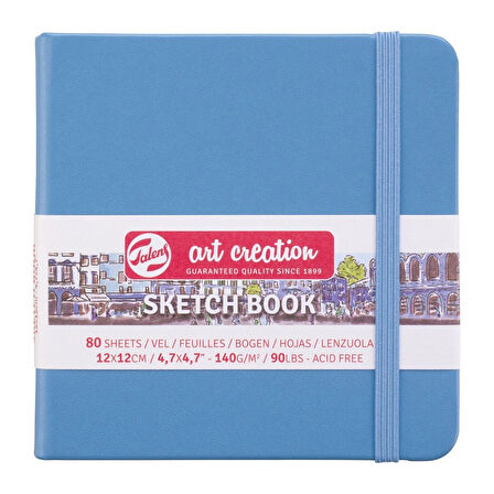 Supertrend Art Creation Sketchbook Sert Kapak Eskiz Çizim Defteri 140 gr. 12x12 cm. 80 yp. PASTEL MAVİ